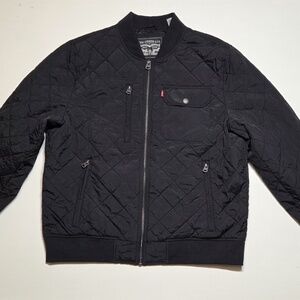 Levi's Men's Black Diamond Quilted Bomber Jacket New Size XXL